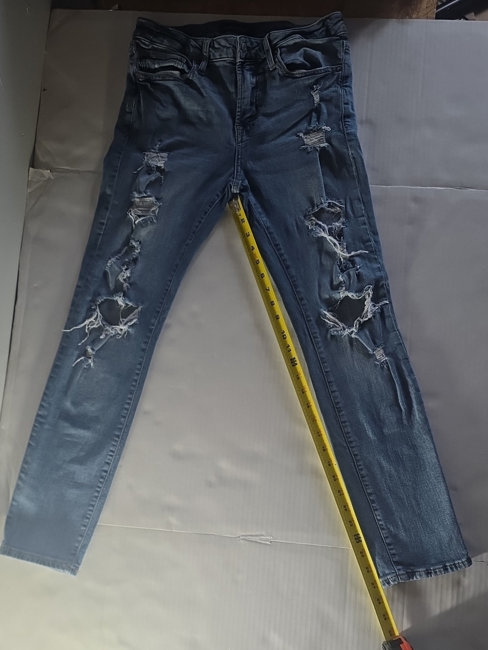 Aeroppstale Distressed Mens Skinny Jeans - Blue